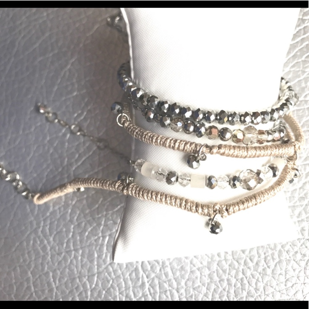 NWT✨ Tan Woven Double Wrap Bracelet